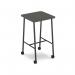 Show mobile poseur power ready table with central 80mm circular cutout 700 x 700mm - onyx grey top SHW-PT07-P-OG