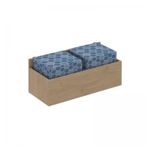 Show seating storage add-on to hold 2 cube seats for mobile A-frame