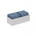 Show seating storage add-on to hold 2 cube seats for mobile A-frame caddy system - white SHW-SBS-WH