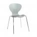 Sienna one piece shell chair with chrome legs (pack of 4) - grey SIE50001-G