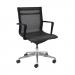 Sirena black mesh meeting chair with chrome base - made to order SIR305-C-K