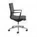 Sirena black mesh meeting chair with chrome base - made to order SIR305-C-K