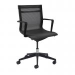 Sirena black mesh meeting chair with black base - made to order SIR305-K-K