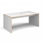 Slab 25 six person table 1700mm x 900mm with 25mm white top and cut out for data module