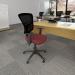 Senza high mesh back operator chair with no arms - Belize Red