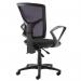 Senza mesh back operator chair with fixed arms - black SM43-000-BLK