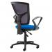 Senza mesh back operator chair with fixed arms - blue SM43-000-BLU