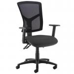 Senza mesh back operator chair with adjustable arms - black SM44-000-BLK