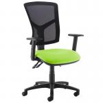 Senza high mesh back operator chair with adjustable arms - green SM44-000-GRN