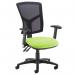 Senza high mesh back operator chair with folding arms - Madura Green