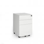 Steel 3 drawer wide mobile pedestal - white SMP3-WH
