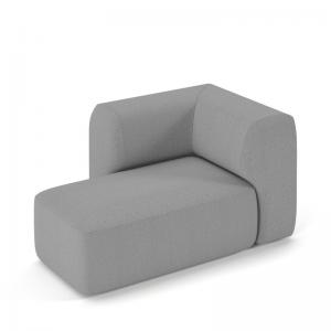 Snuggle modular soft seating large chase sofa with right hand arm and