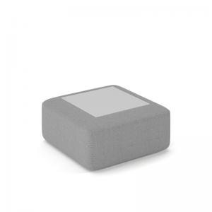 Snuggle modular soft seating coffee table with white top - made to