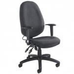 Sofia adjustable lumbar operators chair - charcoal SOF300T1-C
