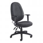 Sofia adjustable lumbar operators chair - charcoal SOF300T1-C