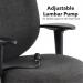 Sofia adjustable lumbar operators chair - charcoal SOF300T1-C