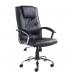 Somerset high back managers chair - black leather faced SOM300T1