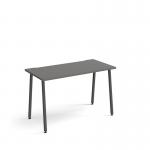 Sparta straight desk 1200mm x 600mm with A-frame legs - charcoal frame, grey top SP612-OG