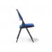 Spira steel folding chair with blue fabric seat and matching back - 4 Units per box SPA100-K-BL