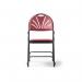 Spira steel folding chair with burgundy fabric seat and matching back - 4 Units per box SPA100-K-BU