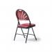 Spira steel folding chair with burgundy fabric seat and matching back - 4 Units per box SPA100-K-BU