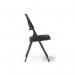 Spira steel folding chair with charcoal fabric seat and matching back - 4 Units per box SPA100-K-C