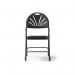 Spira steel folding chair with charcoal fabric seat and matching back - 4 Units per box SPA100-K-C