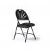 Spira steel folding chair with charcoal fabric seat and matching back - 4 Units per box SPA100-K-C