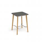 Saxon square poseur worktable with 4 oak legs 800mm - made to order SPS800