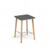 Saxon square poseur worktable with 4 oak legs 800mm - made to order SPS800