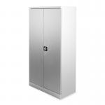 Steel contract cupboard with 3 shelves 1830mm high - light grey SSC72-LG