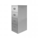 Steel 4 drawer contract filing cabinet 1320mm high - light grey SSF4-LG