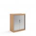 Systems horizontal tambour door cupboard 1200mm high - beech ST12B