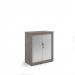 Systems horizontal tambour door cupboard 1200mm high - Grey Oak ST12GO