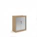 Systems horizontal tambour door cupboard 1200mm high - Kendal Oak ST12KO