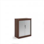 Systems horizontal tambour door cupboard 1200mm high - Walnut ST12W