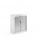 Systems horizontal tambour door cupboard 1200mm high - white ST12WH