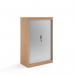 Systems horizontal tambour door cupboard 1600mm high - beech ST16B