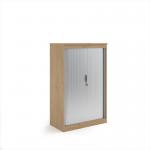 Systems horizontal tambour door cupboard 1600mm high - Kendal Oak ST16KO