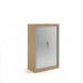 Systems horizontal tambour door cupboard 1600mm high - Kendal Oak ST16KO