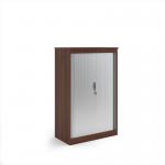 Systems horizontal tambour door cupboard 1600mm high - Walnut ST16W