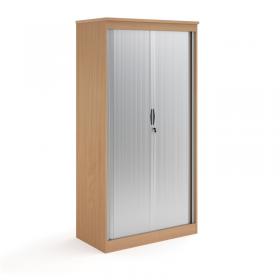 Systems horizontal tambour door cupboard 2000mm high - beech ST20B