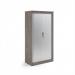Systems horizontal tambour door cupboard 2000mm high - Grey Oak ST20GO