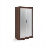 Systems horizontal tambour door cupboard 2000mm high - Walnut ST20W