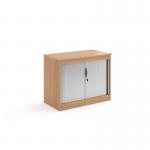 Systems horizontal tambour door cupboard 800mm high - beech ST8B