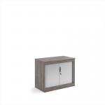 Systems horizontal tambour door cupboard 800mm high - Grey Oak ST8GO