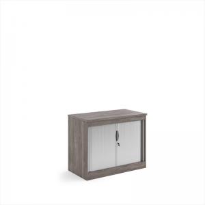 Systems horizontal tambour door cupboard 800mm high - Grey Oak ST8GO