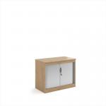 Systems horizontal tambour door cupboard 800mm high - Kendal Oak ST8KO