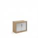 Systems horizontal tambour door cupboard 800mm high - Kendal Oak ST8KO