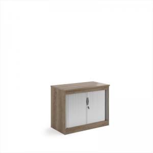 Systems horizontal tambour door cupboard 800mm high - Nebraska Oak